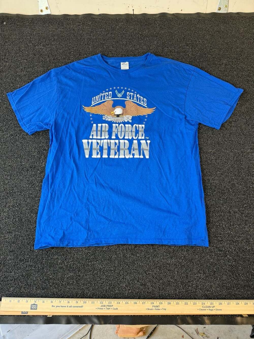 Delta Pro Weight United States Air Force Veteran Graphic T-Shirt Blue Size XL